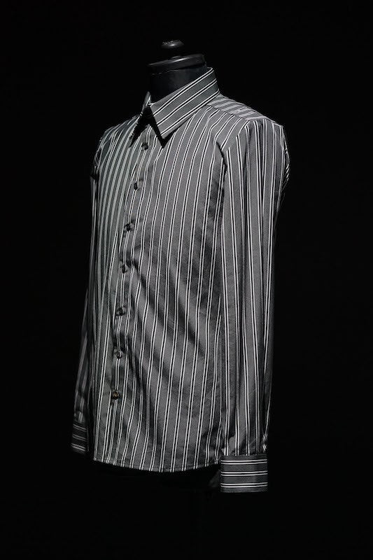 GalaabenD 16S Dobby Regimental Stripe Shirt (Regular Collar) BLACK