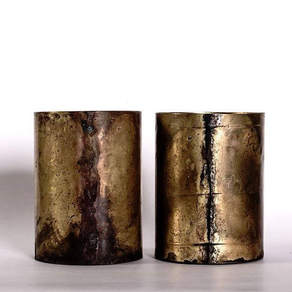 Parts of Four Brass Candle (120mm) AMB