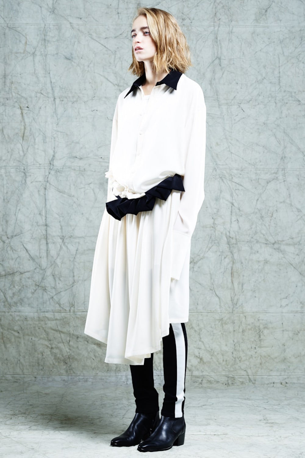 LAMBERT CREPE DE CHINE WRAP SHIRT UNSEX