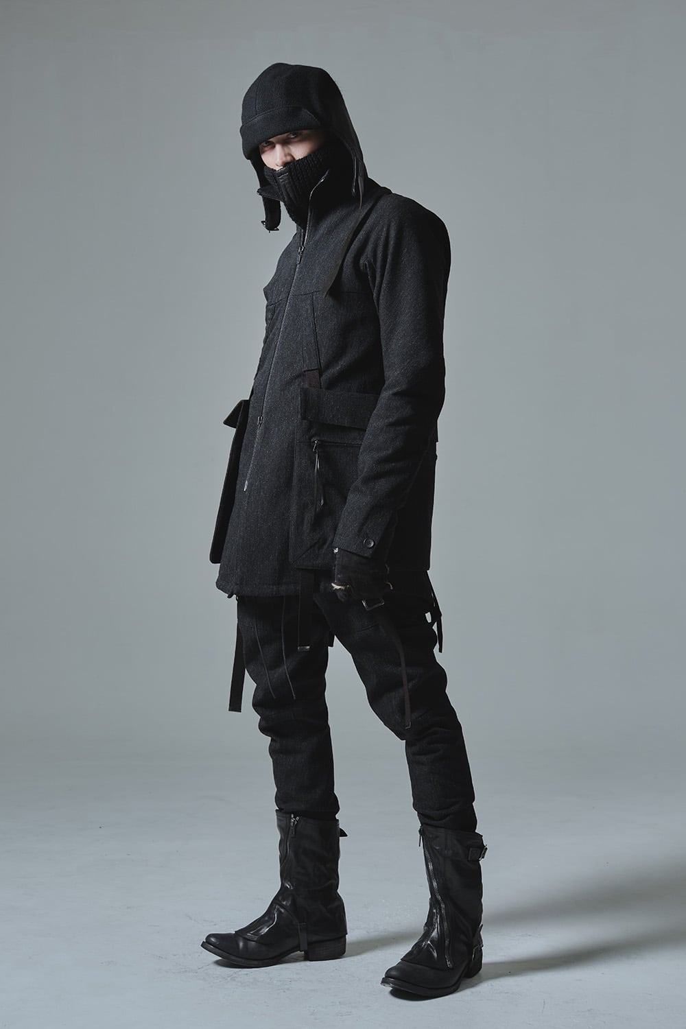 Horse × Kangaroo Leather Combination Mitten Gloves - ST108-0079A