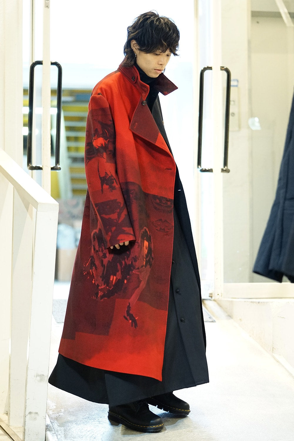 Red flannel right front dress coat