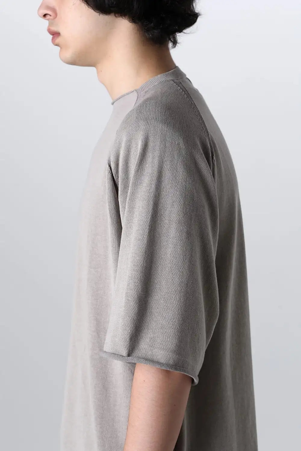 Short sleeve High twist cotton Light Gray