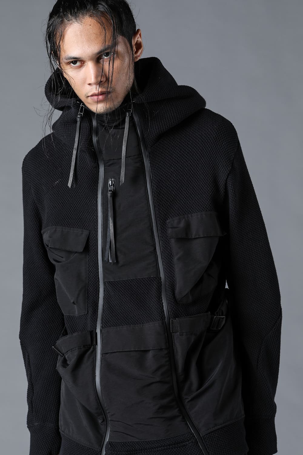 Honeycomb Cotton Tactical Hooded Jacket
