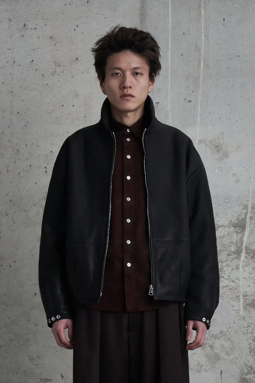 Padded Leather Blouson