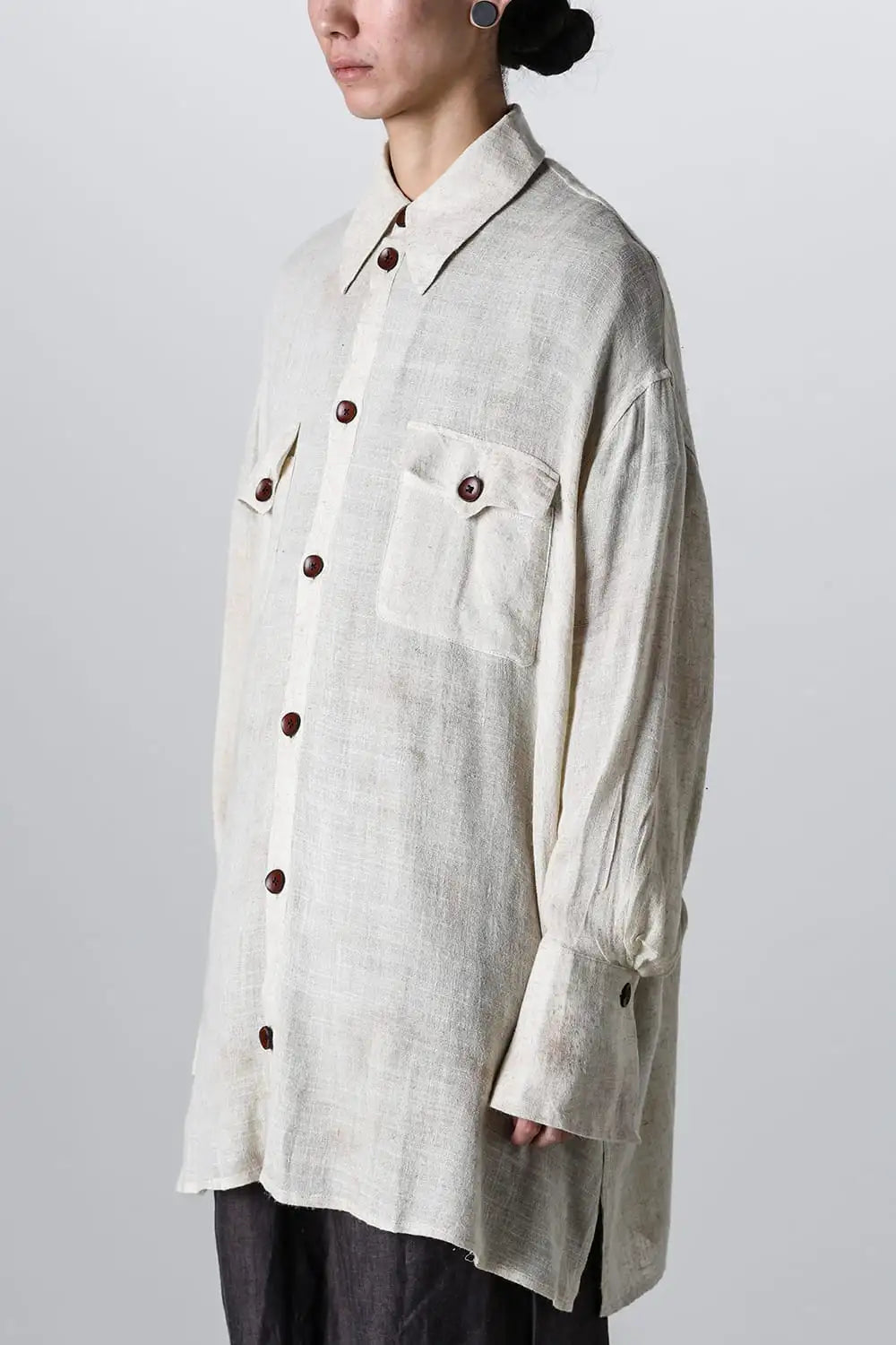 Hand Dyed DB Pocket Oversized Shirt