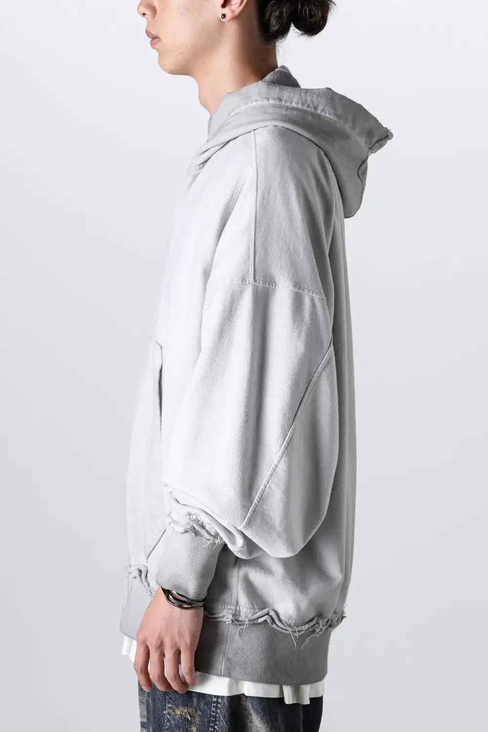 Cotton Sweat Zip Up Hoodie Plaster