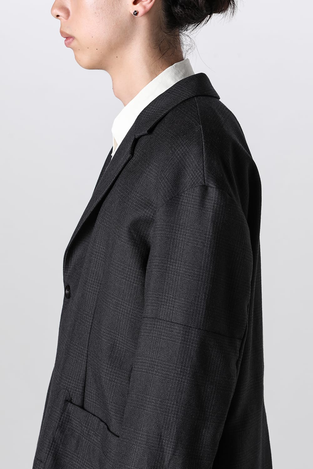 Patch Worked Relax Fit 2B Blazer Glen Check HERBIE