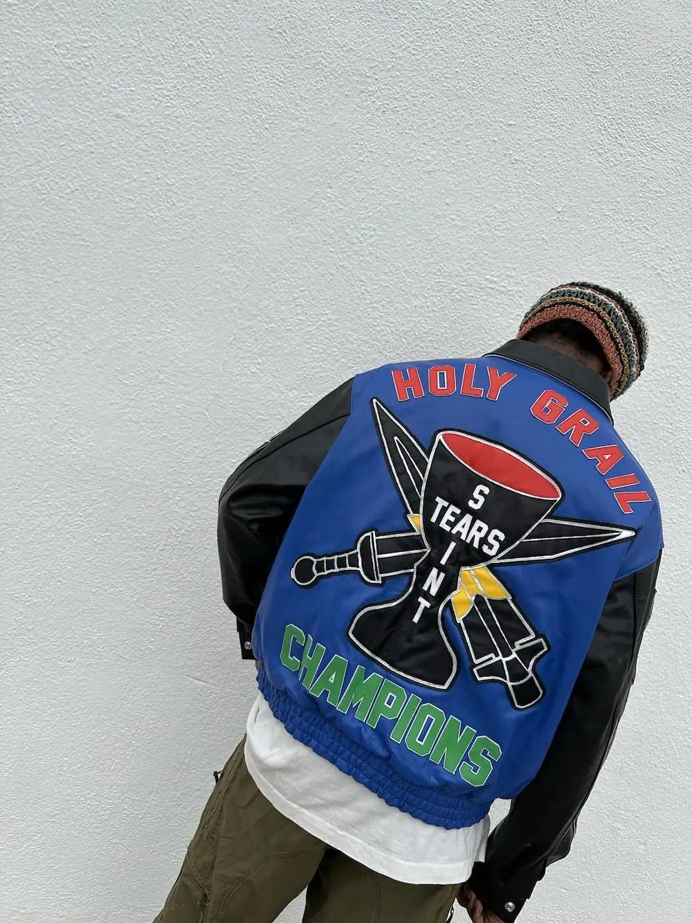 DENIM TEARS × SAINT Mxxxxxx HOLY GRAIL Varsity Jacket