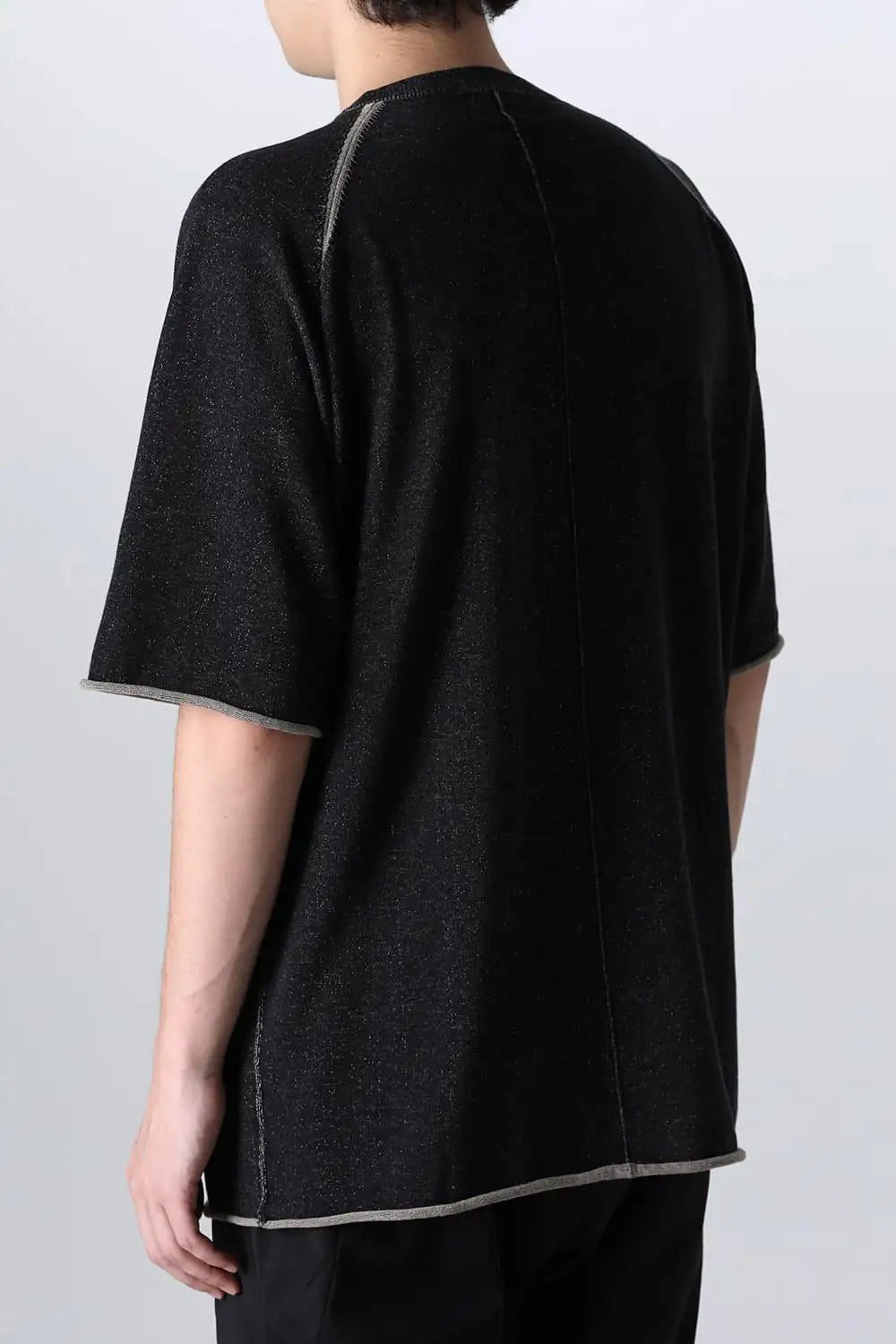 Short sleeve High twist cotton Black