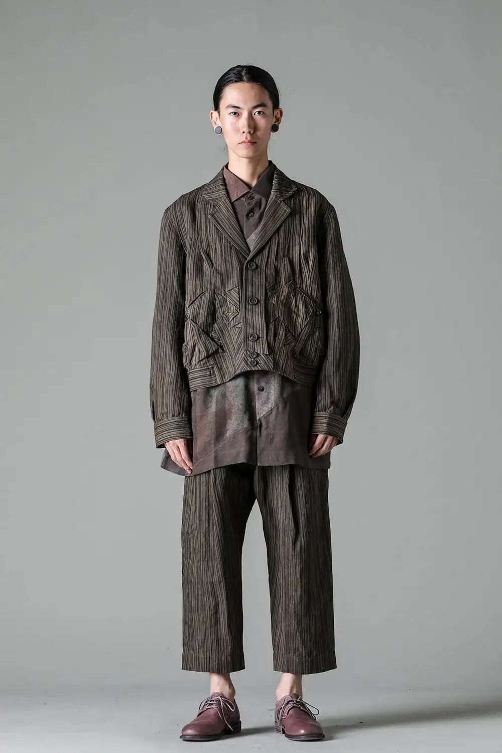 Cropped Winkle Pleats Jacket