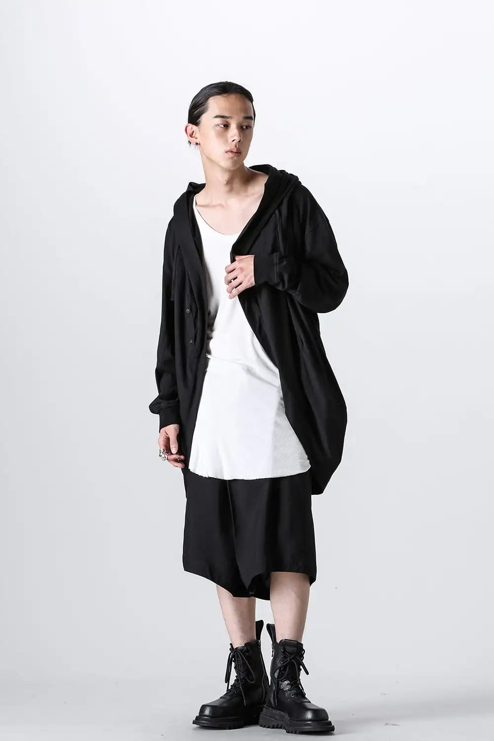 Cotton / Modal Jersey Long Cardigan