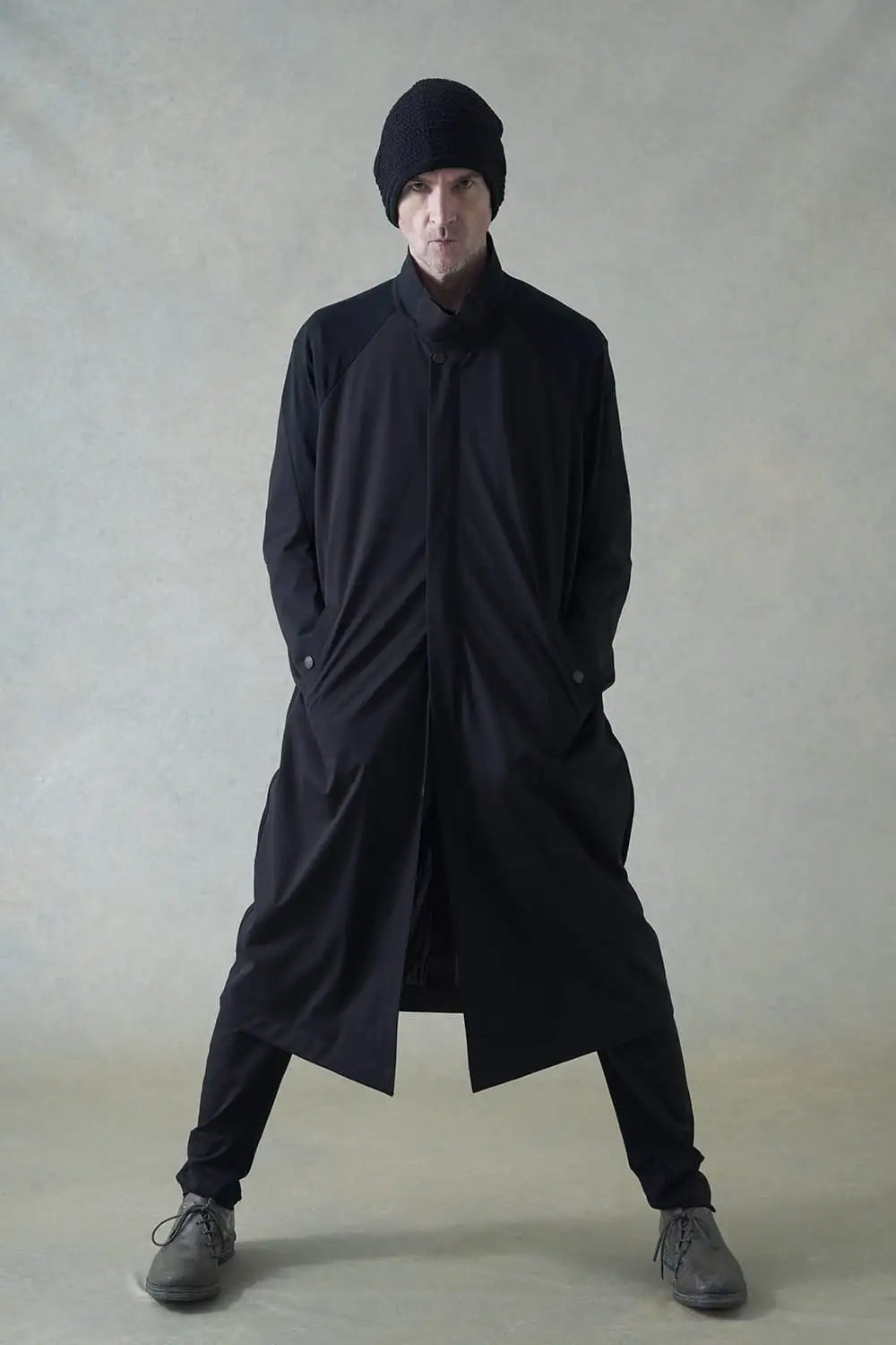 Hight neck coat water repellent polyester