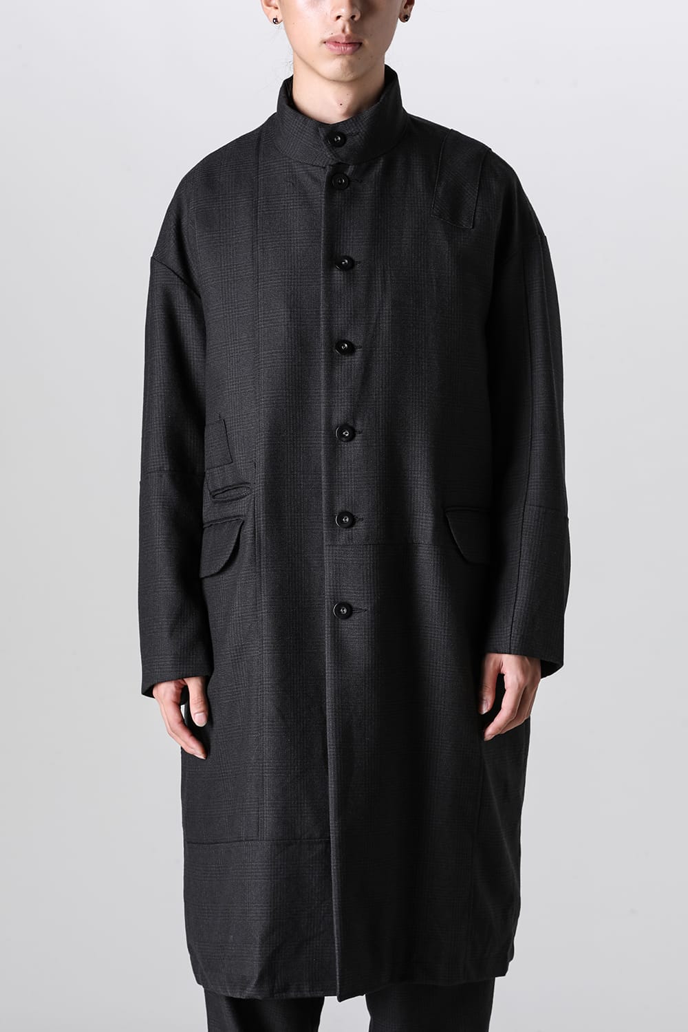 パッチワーク リラックス フィット コート グレン チェック FIGS