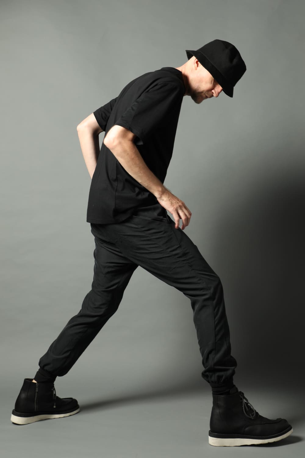 Jogger pants rayon/polyester poplin  Black