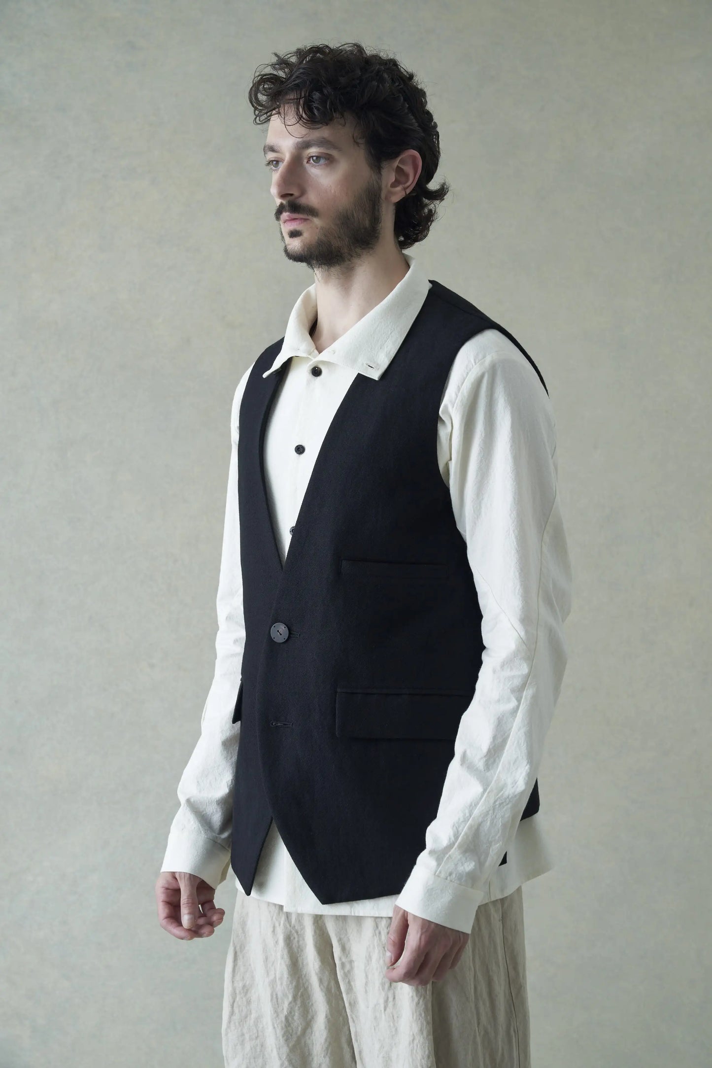 Vest wool / linen