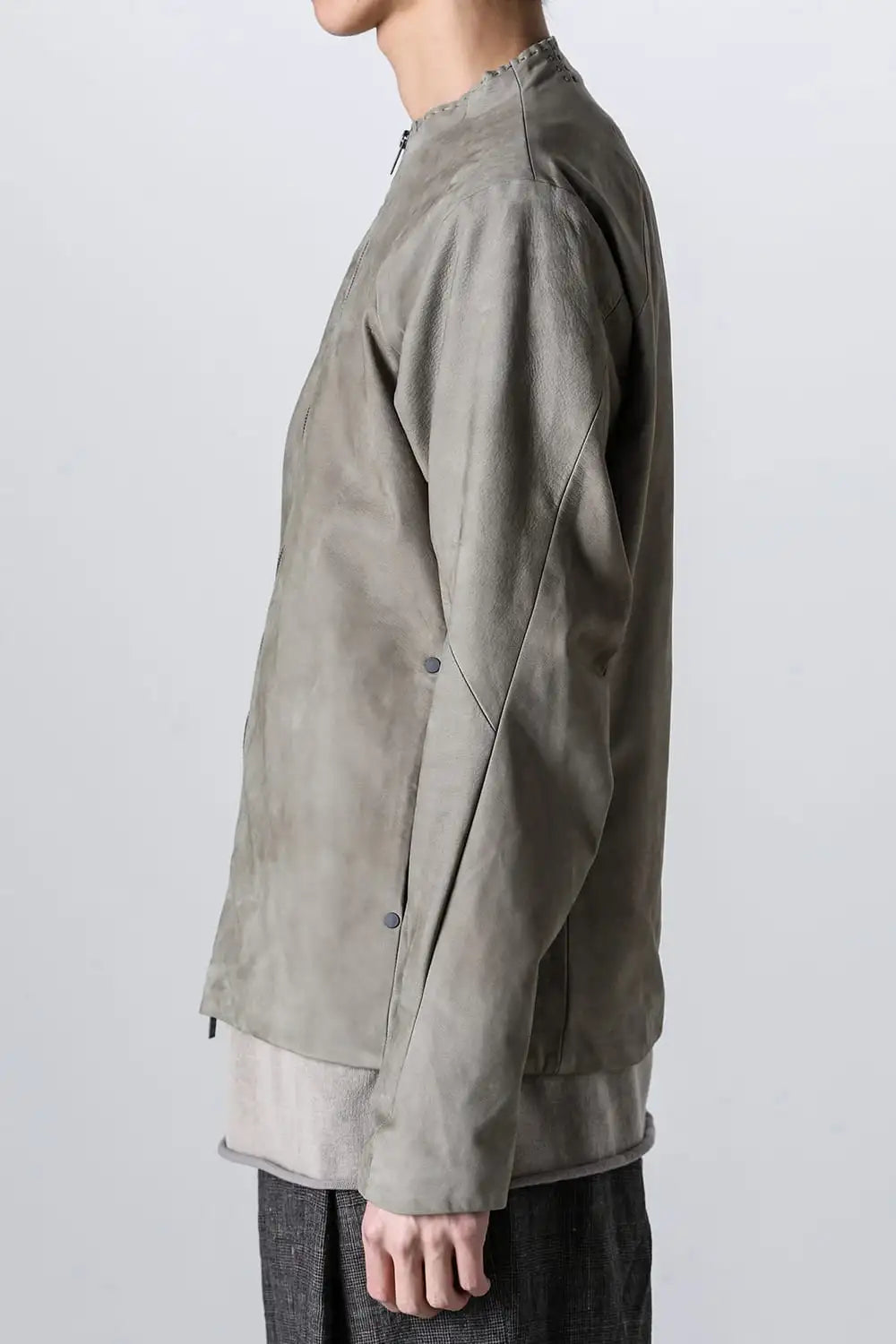 Jacket soft nubuck cow leather Sand Gray