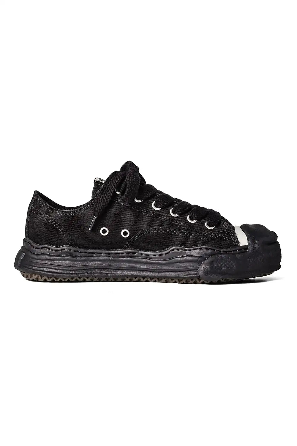 HANK Original sole Toe cap sneaker LOW canvas Black/Black