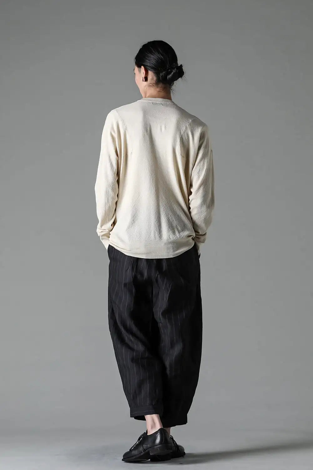 プルオーバーニット コットンリネンシルク Ecru