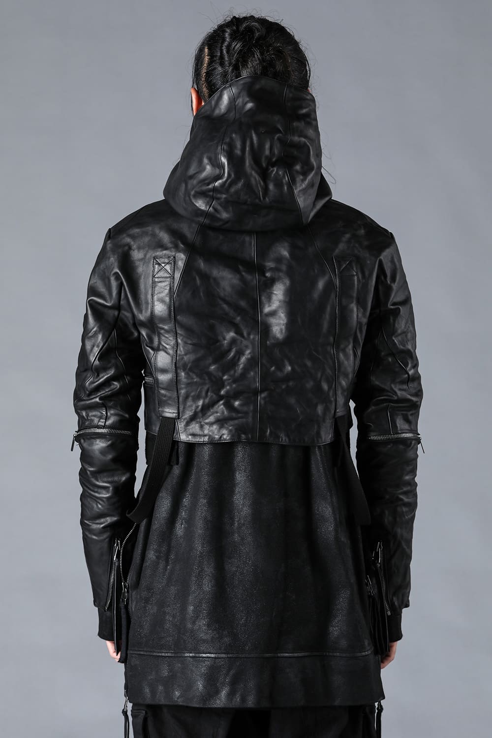 Horse Leather Cropped Jacket