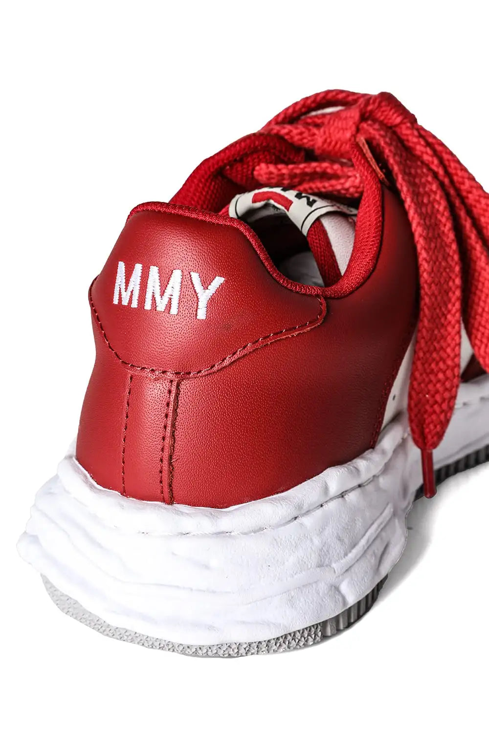 WAYNE original sole cow leather Low-Top sneaker Red / White