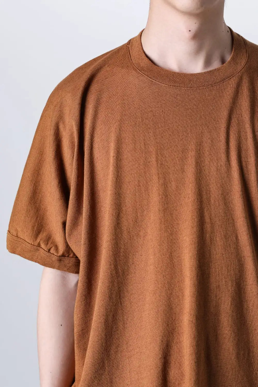 BASIC TEE Cotton Hemp Jersey COPPER BROWN