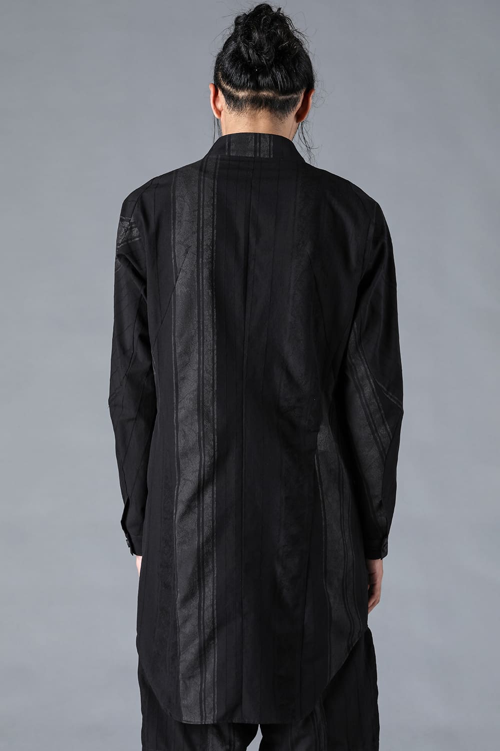 Cracked Random Stripe Jacquard Long Shirt