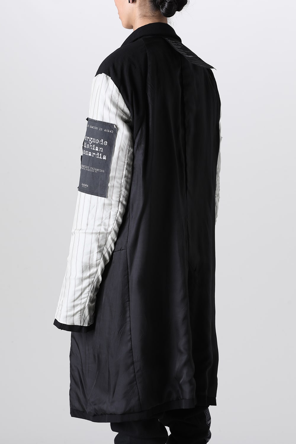 Oversized Long Jacket w/Printed Patches