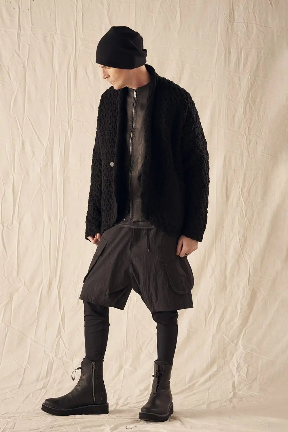 Leather  jacket  calf / silk   bonded