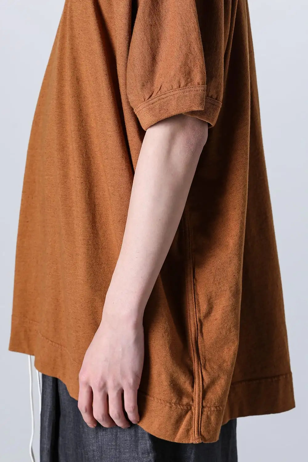 BASIC TEE Cotton Hemp Jersey COPPER BROWN