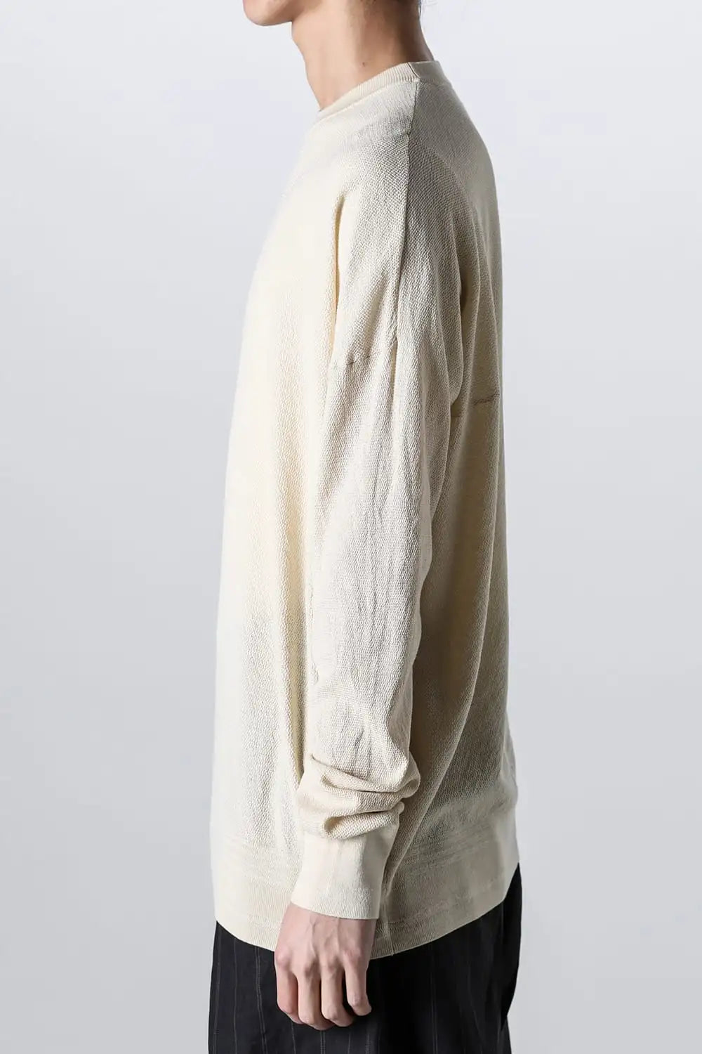 プルオーバーニット コットンリネンシルク Ecru