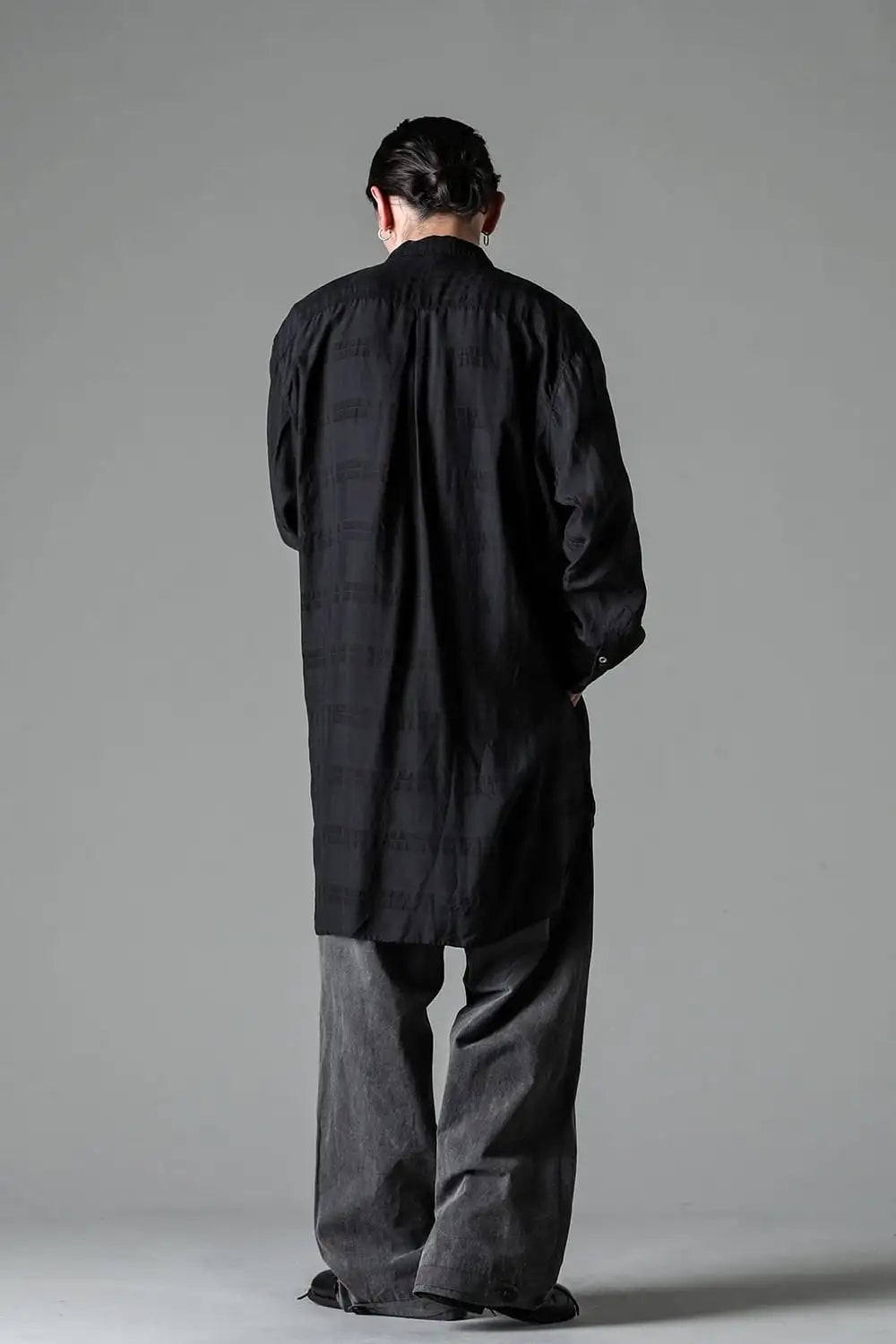 Side Tucked Wide Straight Trousers Sumi Black