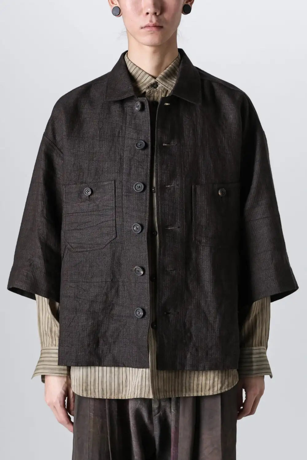 Oversized Short Sleeve Workers Shirt