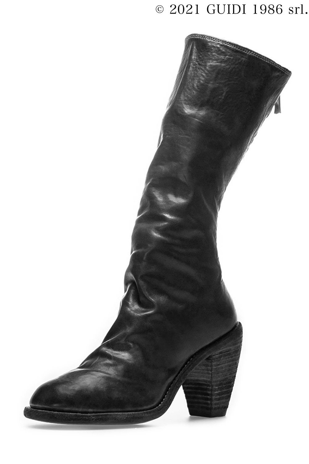 3009 - High Heel Middle Back Zip  Boots