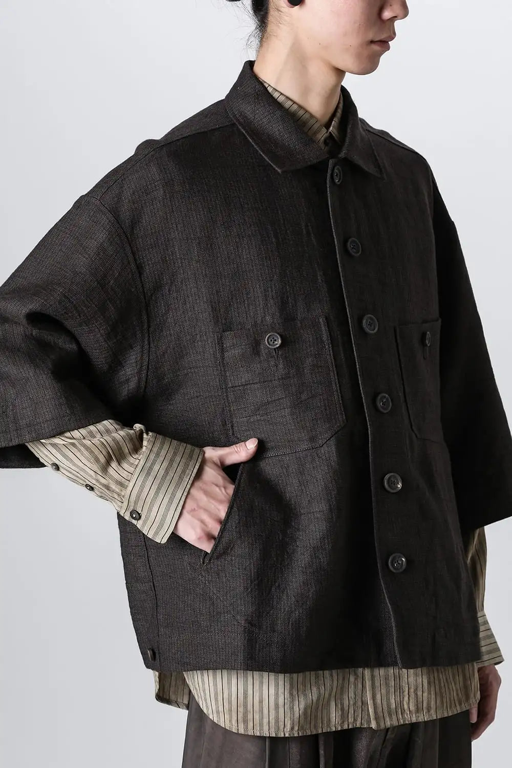 Oversized Short Sleeve Workers Shirt