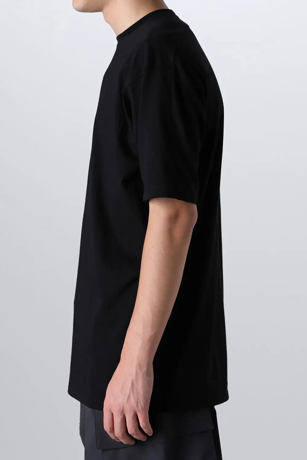 Cotton Jersey Embroidered S/S Tee Black