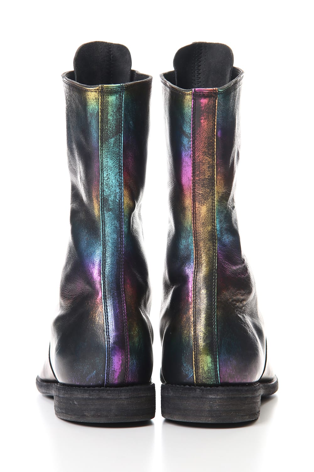 Middle Front Zip Boots Single Sole - Horse Laminato FG Leather - 310