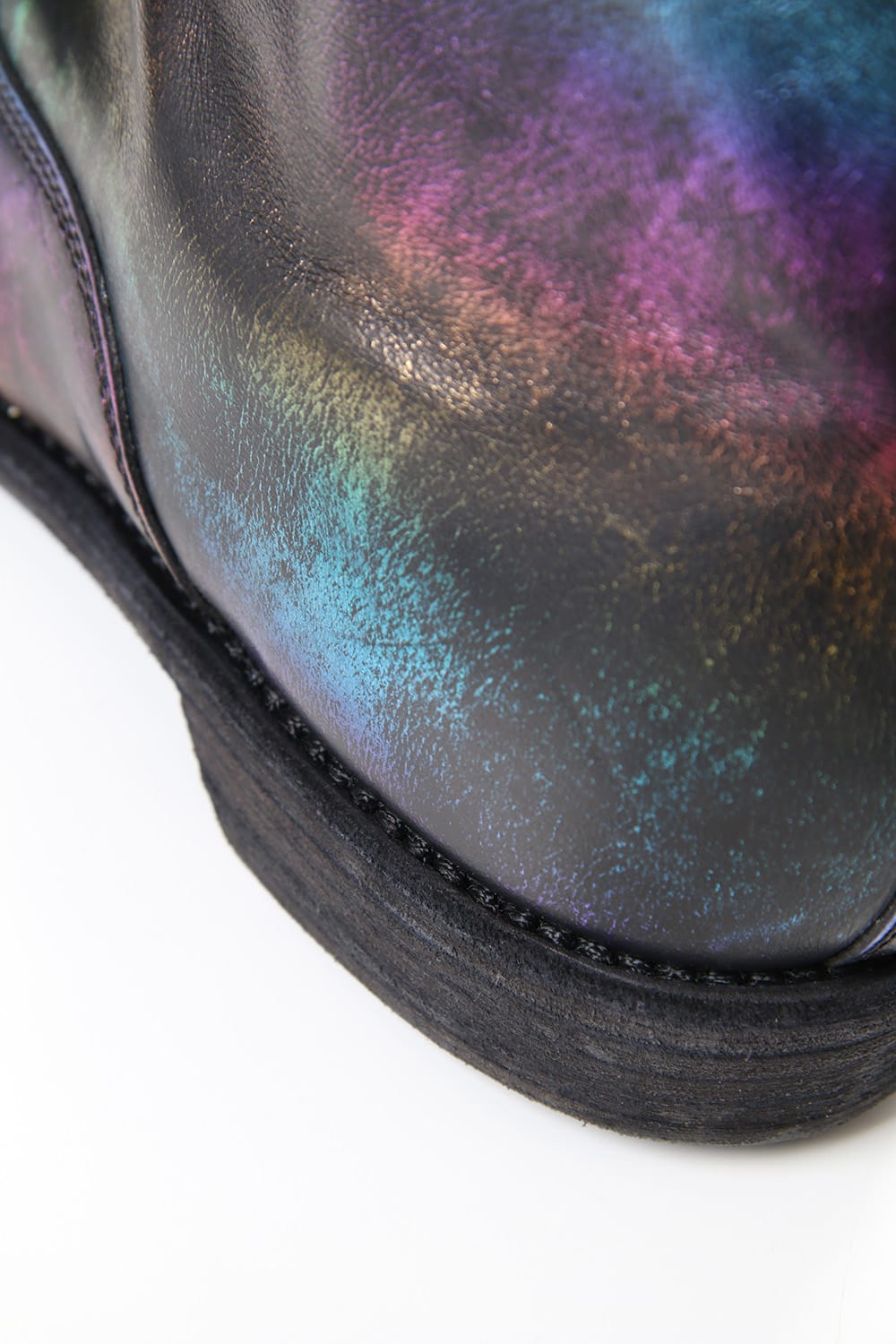 Middle Front Zip Boots Single Sole - Horse Laminato FG Leather - 310