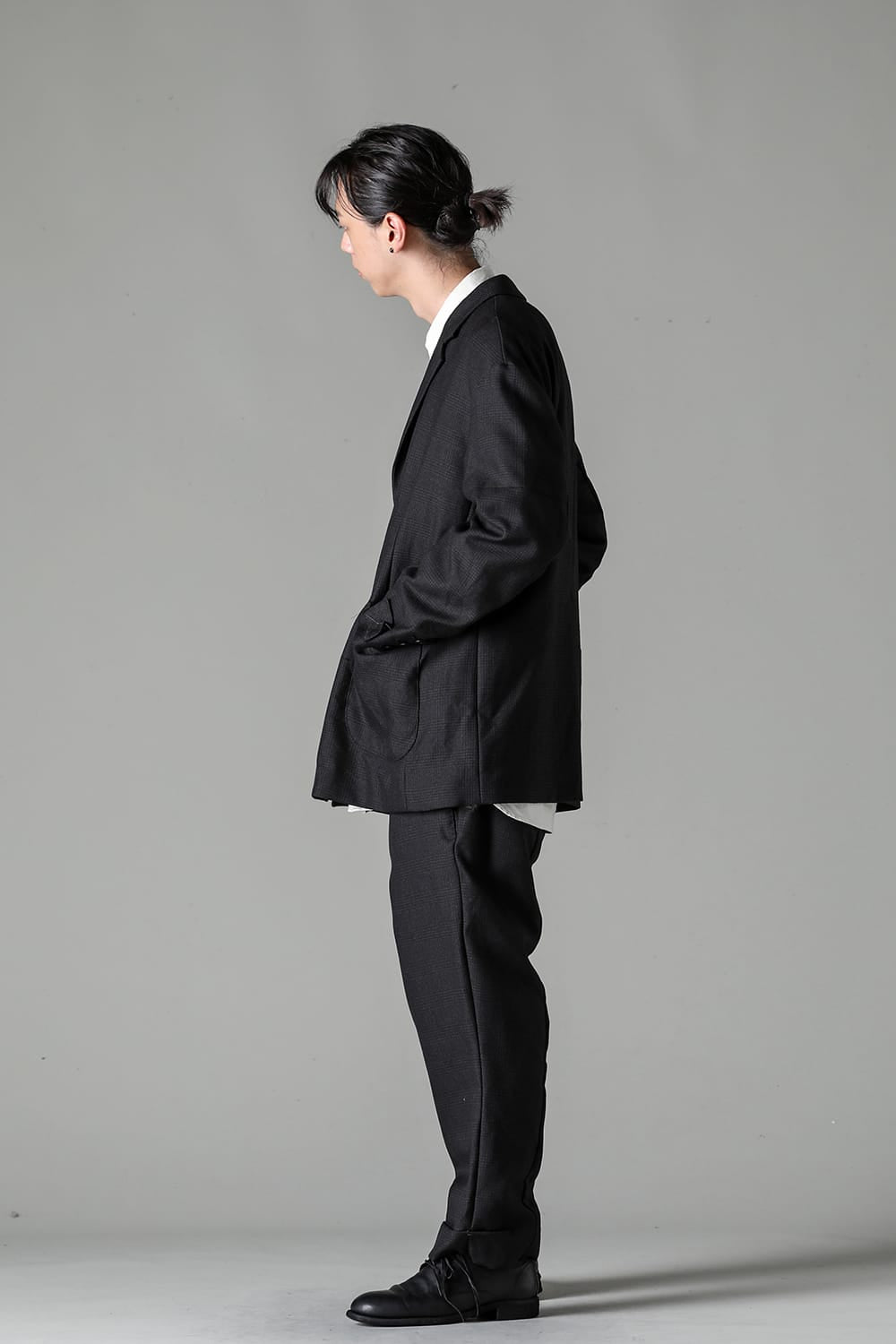 Patch Worked Relax Fit 2B Blazer Glen Check HERBIE