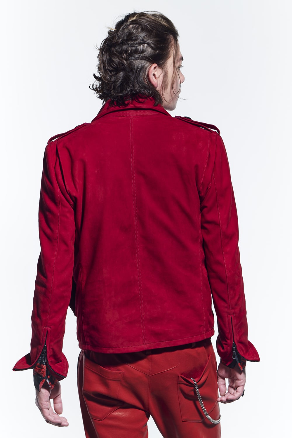 ハイカラー ショートブルゾン