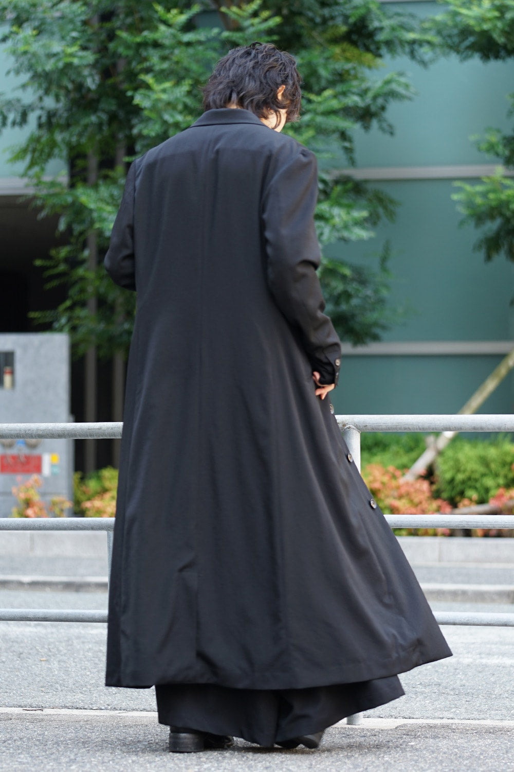 Long Jacket Wrinkled Gabardine