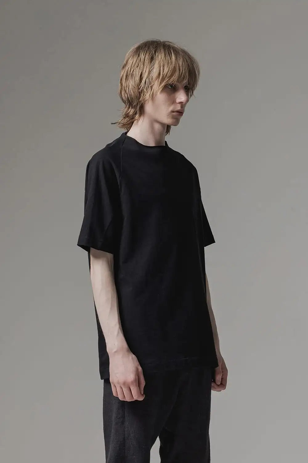 Short sleeve cotton jersey Black