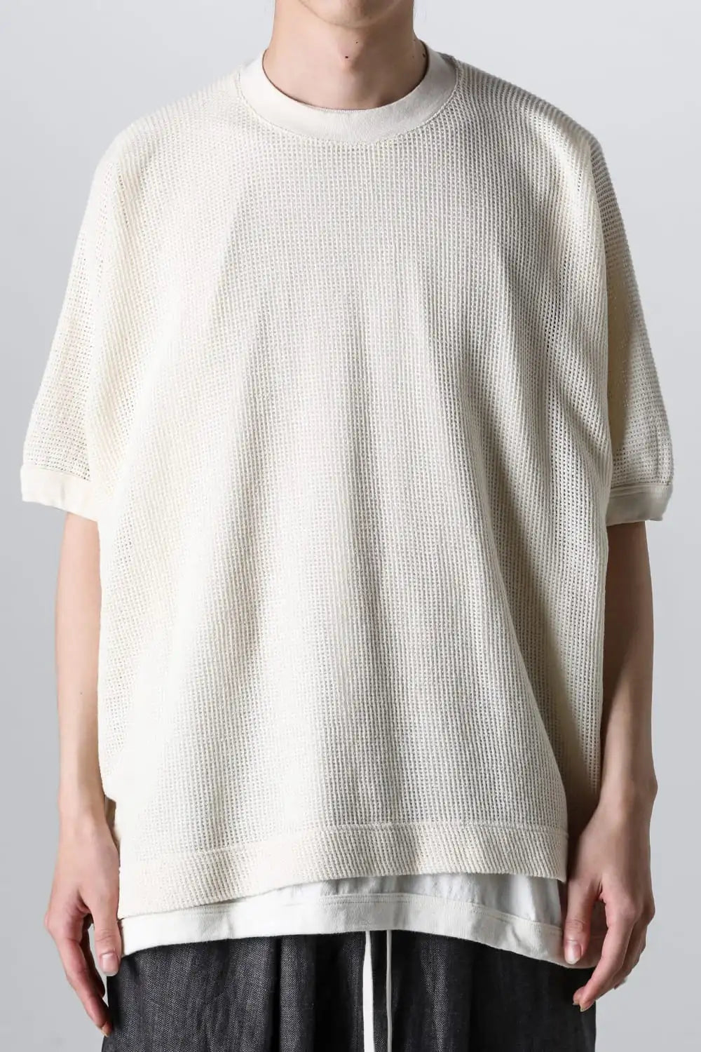 BASIC MESH TEE Cotton Mesh KINARI