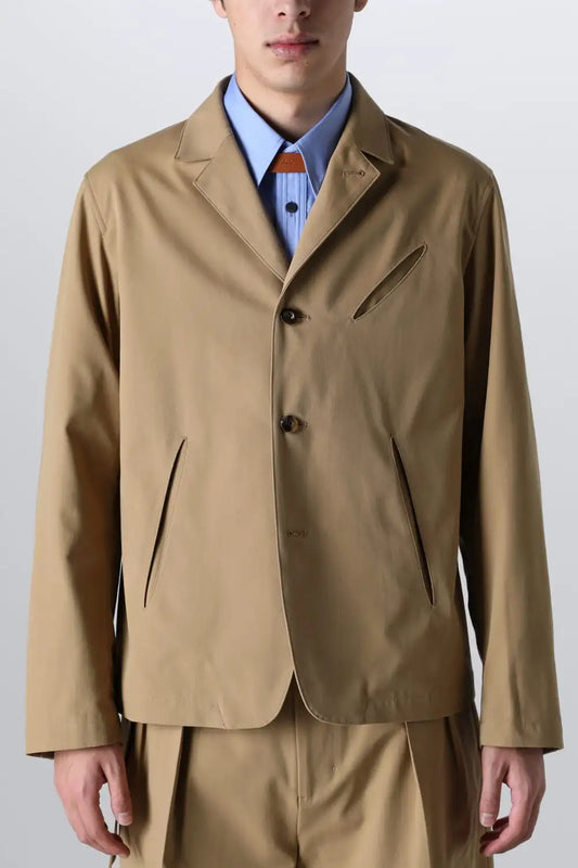 Slash Pocket Jacket Camel