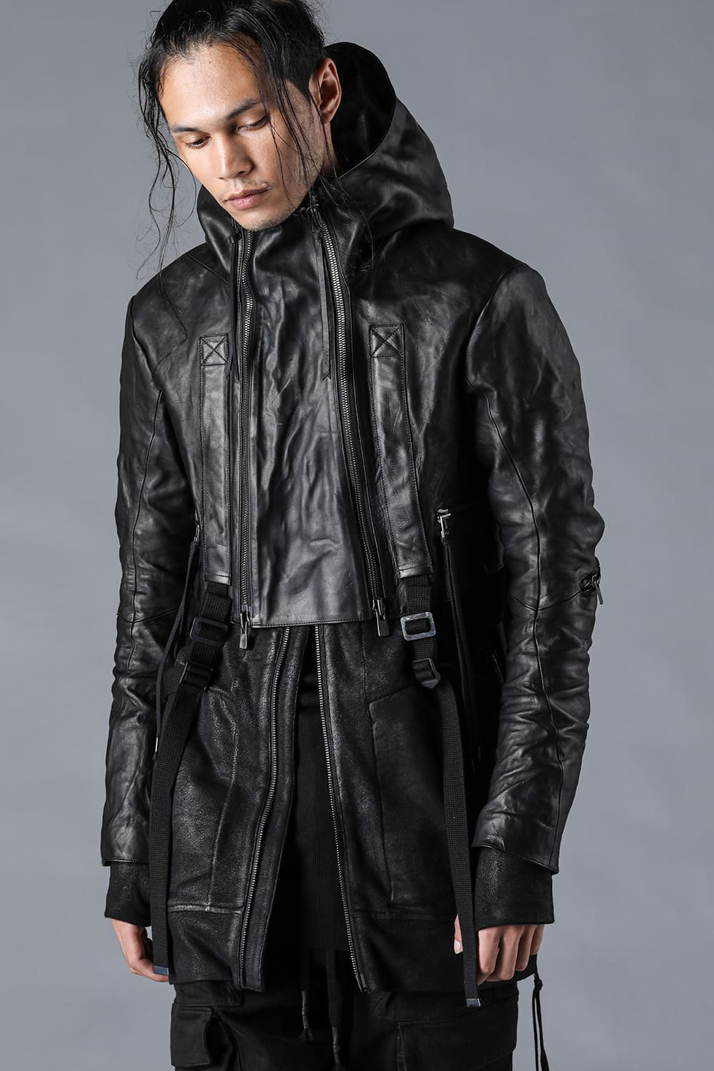 Horse Leather Cropped Jacket