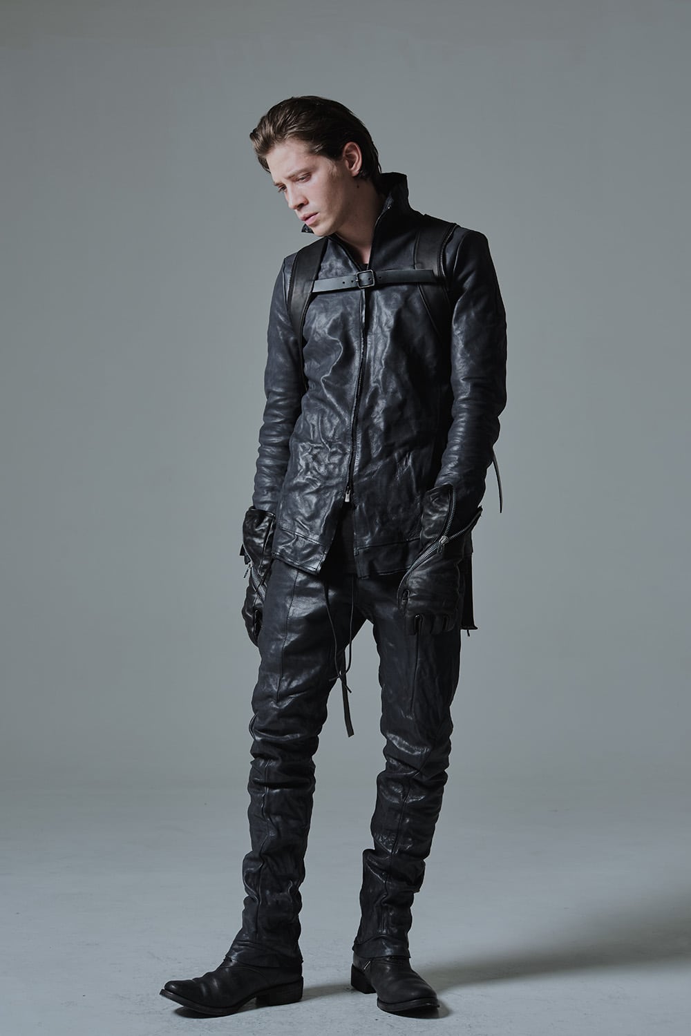 Horse leather High neck jacket - ST105-0059A