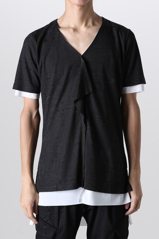Layered Petit Frill T-Shirt Black&White