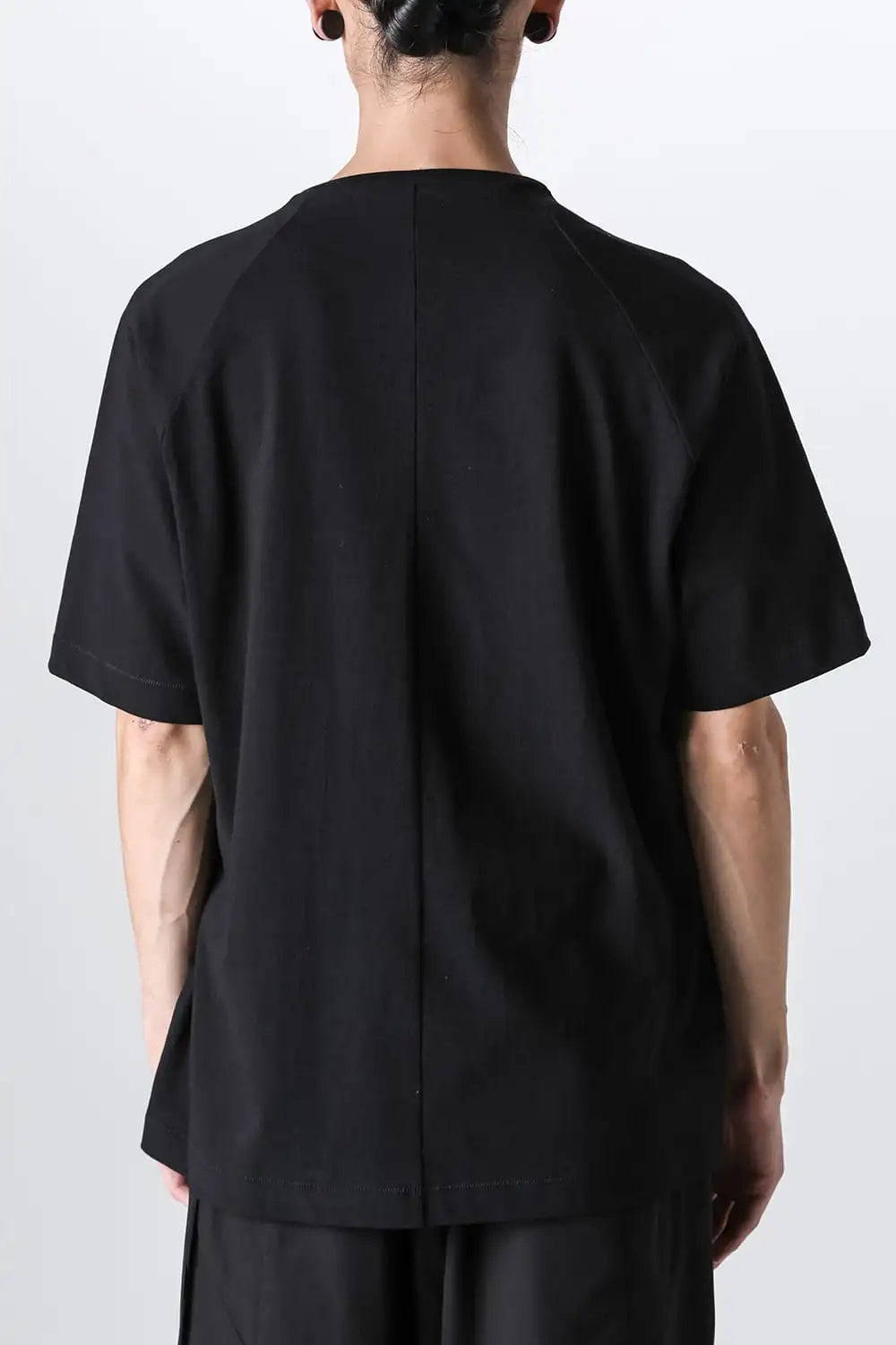 Short sleeve cotton jersey Black