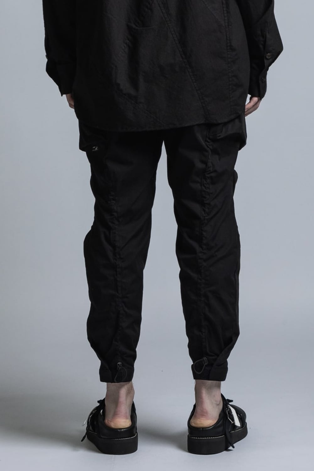 CORDURA NYLON COTTON Water Repellent Pull-Up Side Pocket Pants Black