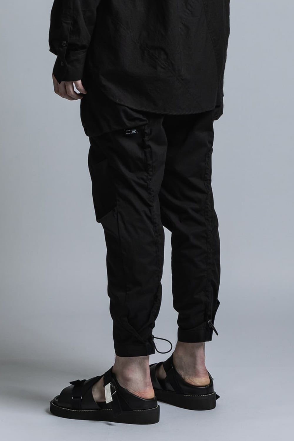 CORDURA NYLON COTTON Water Repellent Pull-Up Side Pocket Pants Black