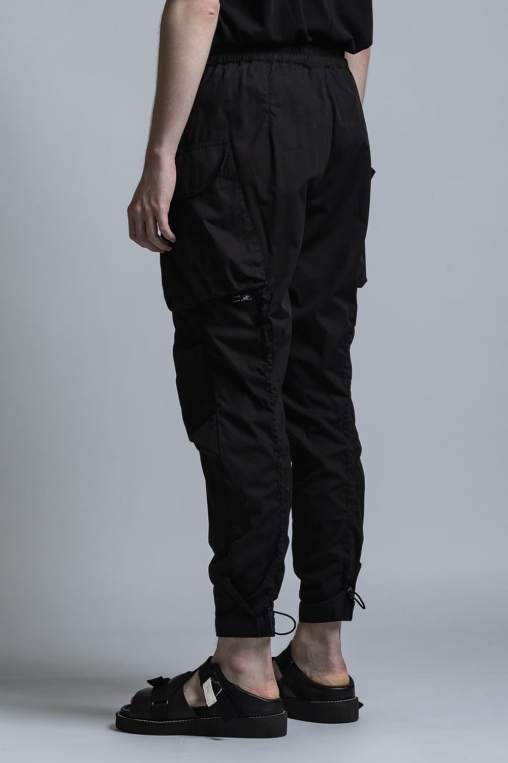 CORDURA NYLON COTTON Water Repellent Pull-Up Side Pocket Pants Black